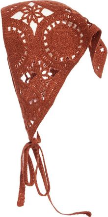 Treasure & Bond Crochet Trim Bandana in Rust at Nordstrom