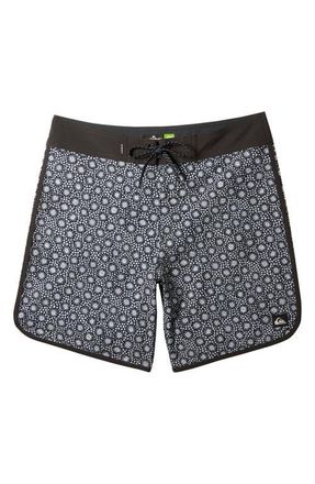 Quiksilver Surfsilk Scallop Board Shorts in Tarmac at Nordstrom, Size 34
