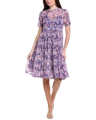 Johnny Was Mesh Tiered Dress