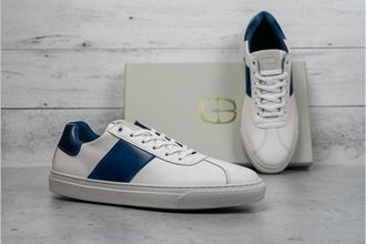 G. Brown Mens The Jolt Sneaker In White/royal
