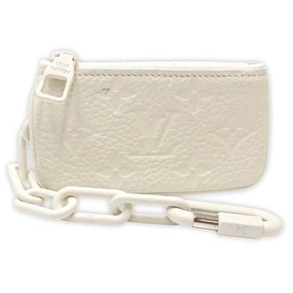 Louis Vuitton White Leather Coin Purse/Coin Case (Pre-Owned)