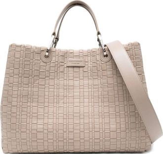 Emporio Armani My EA Medium Shopping Bag - Dames - Shoppers - Beige - ONE Size - Leer - Tassen
