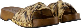 Ganni Womens Tia Fairy Mule Brown Synthetic
