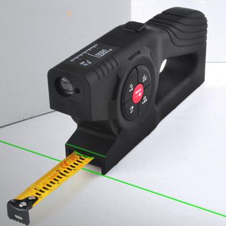 OEM Tel&eacute;metro L&aacute;ser 3 En 1, Medici&oacute;n L&aacute;ser De 60 M Y Cinta M&eacute;trica Autoblocante Con Pantalla Digital Instant&aacute;nea Y Extensi&oacute;n L&aacute;ser Verde, Lista De Medicio