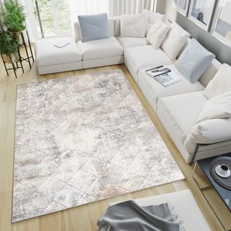 Tapiso Alfombra de polipropileno en gris y beige 160x220 cm