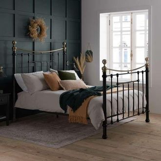 Birlea Bronte Bed in Black | Size: Double