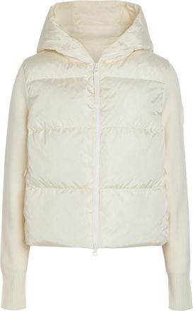 Canada Goose Hybridge Hooded Shell and Wool-blend Jacket - White - S (UK8-10 / S)