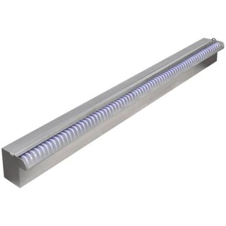 vidaXL Fuente Cascada Rectangular Led Piscina Acero Inoxidable 90 Cm Vidaxl
