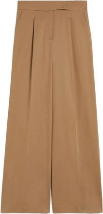 Pennyblack Wijde Gabardine Broek - Dames - Wijde Broeken - Beige - XS - Katoen - Broeken