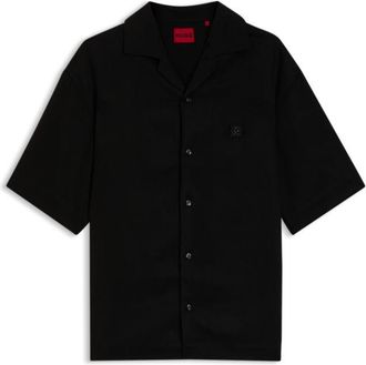 HUGO BOSS Oversize-fit shirt with stacked logo