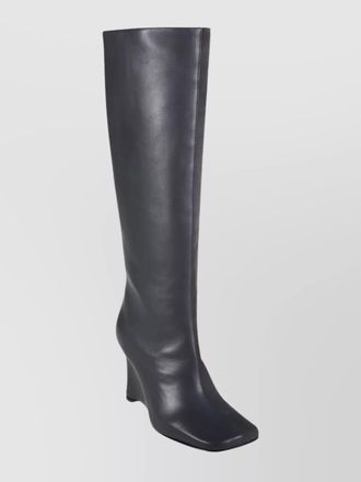 Ami knee-high wedge boots square toe