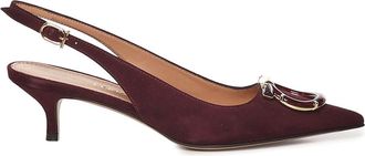 Ferragamo Leather Gancini Slingbacks