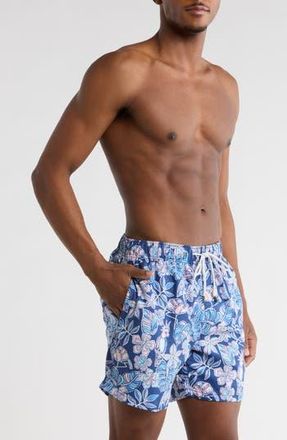Vintage Summer Swimwear Print Volley Swim Trunks in Navy at Nordstrom Rack, Size Xx-Large