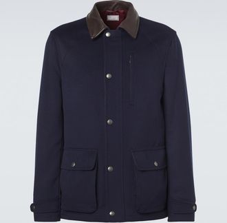 Brunello Cucinelli Chaqueta de lana con piel