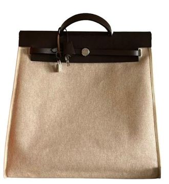 Herm&egrave;s Beige Canvas Herbag Size M