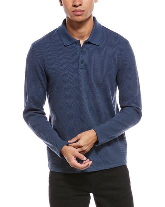 Vince Variegated Waffle Polo Shirt