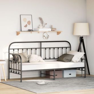 Berkfield Home Black Daybed Frame 80x200 cm Steel