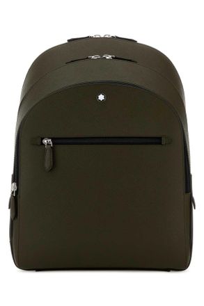 Montblanc Olive Green Leather Sartorial Backpack