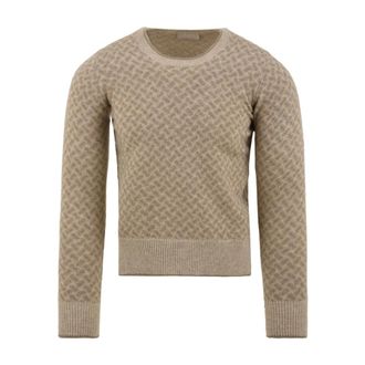 Drumohr Round-neck Knitwear, female, Beige, Size: M Sand Sweaters
