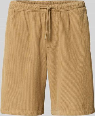 Jack & Jones Jack & Jones Regular Fit Shorts aus Cord mit elastischem Bund Modell BILL in Beige, Größe XXL