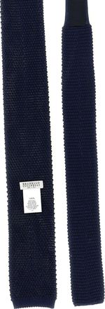 Brunello Cucinelli Silk Knit Necktie - Navy