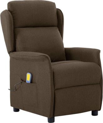 vidaXL Vidaxl - Massage Chair Brown 67.5 x 93.5 x 101.5 cm [Fabric, Foam]