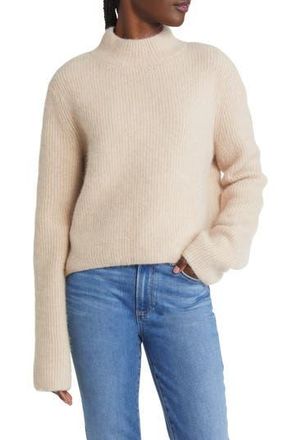 & Other Stories Boxy Mock Neck Rib Sweater in Beige at Nordstrom Rack, Size Medium