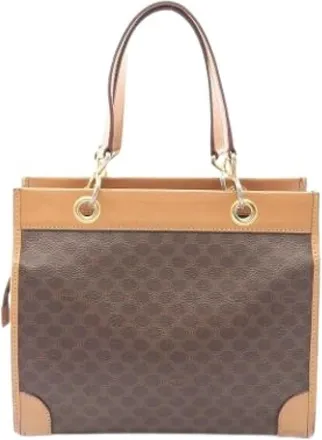 Celine Pre-owned Handbags, female, Brown, Size: ONE SIZE Pre-owned Vintage Canvas Handbag