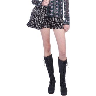 Anna Sui Sleeping Beauty Embroidered Faux Suede Shorts in Black at Nordstrom, Size 6