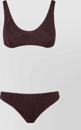 Os&eacute;ree glitter swim coverup high leg scoop