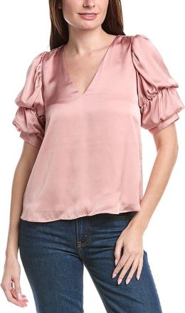 1.State Tiered Bubble Sleeve Top