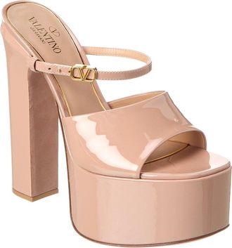 Valentino Vlogo Tan-Go 155 Patent Platform Sandal