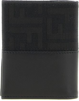 Fendi FF Zucca Jacquard Card Case - Black