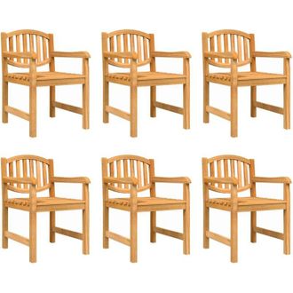vidaXL Furniture Limited - Sillas De Jard&iacute;n 6 Uds Madera Maciza De Teca