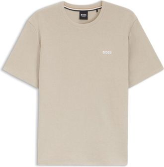 BOSS Cotton-blend pajama T-shirt with embroidered logo