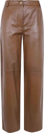 Max Mara Mst Legno Nappa Leather Trousers
