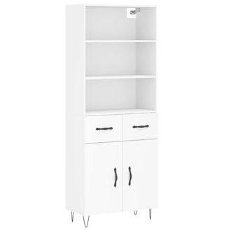 Berkfield Home Highboard White 69.5x34x180 cm Engineered Wood