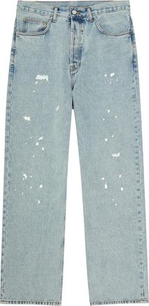 Askyurself Paint Splatter Straight-leg Denim Jeans - Blue - 36 (W36 / XL)