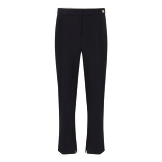 Elisabetta Franchi Broeken, Dames, Zwart, M, Stijlvolle Broek voor Vrouwen