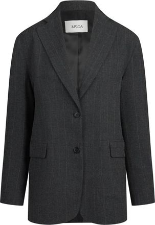 Jucca Gekleed Pinstripe Blazer - Dames - Blazers - Grijs - 2XS - Wol - Jassen