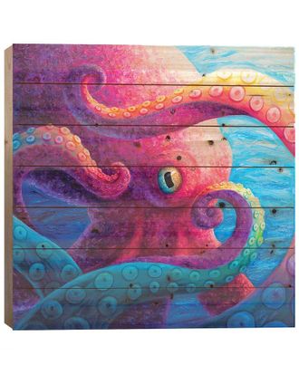 iCanvas Icanvas Octopus Wood Print By Rachel Froud