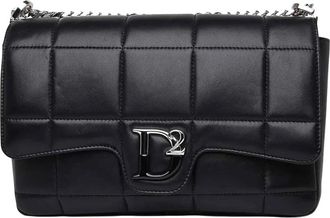 Dsquared2 Leren Crossbody Tas - Dames - Schoudertassen - Zwart - ONE Size - Leer - Tassen