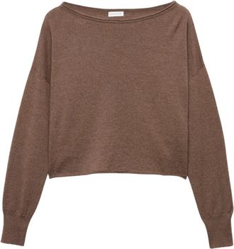 7 For All Mankind Truien - Dames - Ronde hals truien - Bruin - S - Truien & Vesten