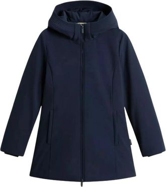 Woolrich New Firth Down Parka - Dames - Winterjassen - Blauw - XL - Leer - Jassen