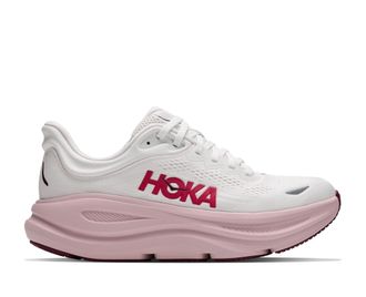 Hoka One One Bondi 9 Running Shoes in White/Pink Opal Women