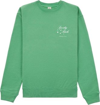 Sporty & Rich logo-print cotton sweatshirt - unisex - Cotton - L - Green