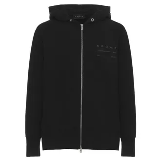 Hogan Zip-throughs, male, Black, Size: M Cotton Zip-up Sweatshirt