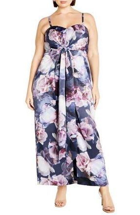 City Chic Kamari Print Sleeveless Maxi Dress in Crystal Floral at Nordstrom Rack, Size 14W