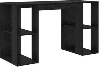 vidaXL Vidaxl - Escritorio con Almacenamiento Roble Negro 130 x 50.5 x 75 cm