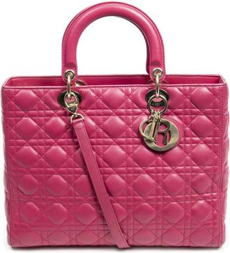 Dior Borsa tote Lady Dior grande trapuntata 2013 - Rosa